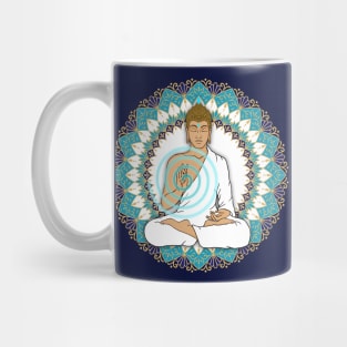 Mandala Abhaya Mudra Buddha Energy Spiral Mug